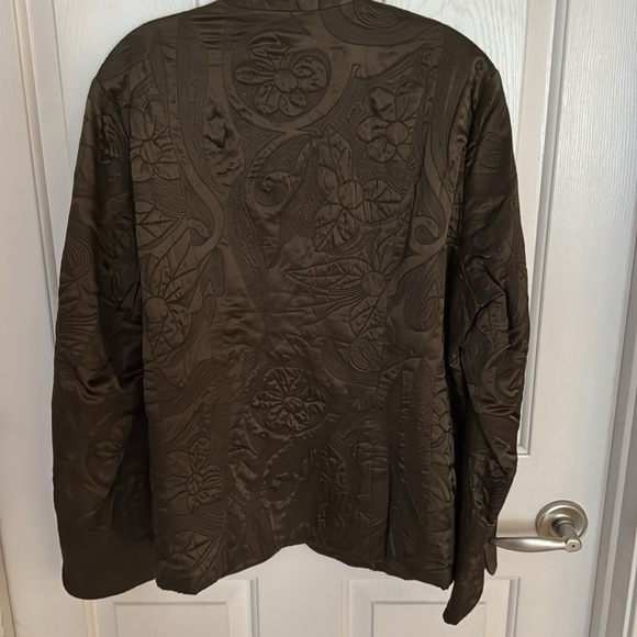 NWT Coldwater Creek Women's Dark Olive Jacket 1X - Picture 4 of 6